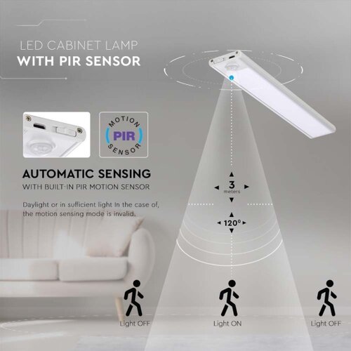  LED svetlo za montažu ispod ormarića sa senzorom LED/2,5W/5V 4000K 3000 mAh Slike