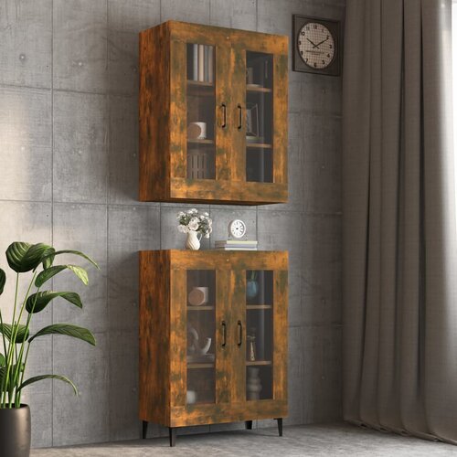The Living Store Viseča stenska omarica dimljeni hrast 69,5x34x90 cm - Viseča Stenska Omarica, (21430629) Slike