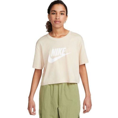 Nike NSW TEE ESSNTL CRP ICN FTR W Ženska majica, bež, veličina Slike