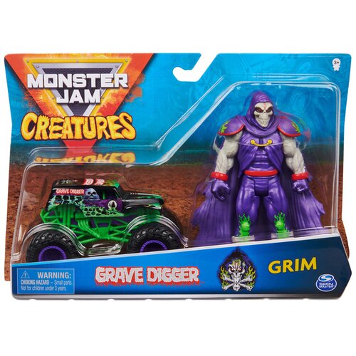 MONSTER JAM tovornjak grave digger s figuro grim Slike