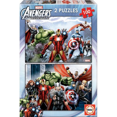 Educa borras Marvel Avengers Puzzles 2x100 komada Cene