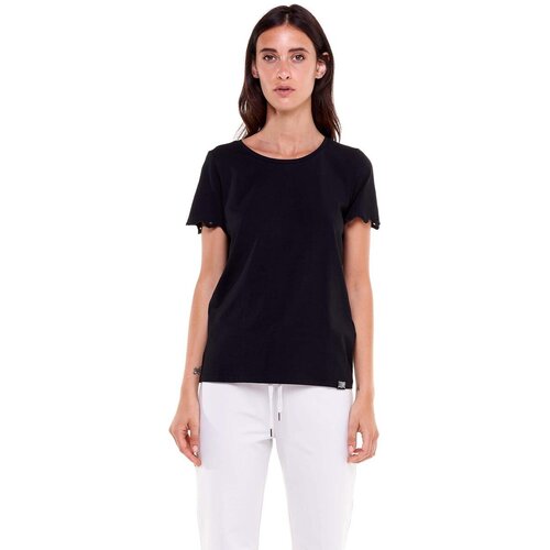Leone 1947 Majice s kratkimi rokavi Woman T-Shirt Short Sleeves Black Boring Črna Cene