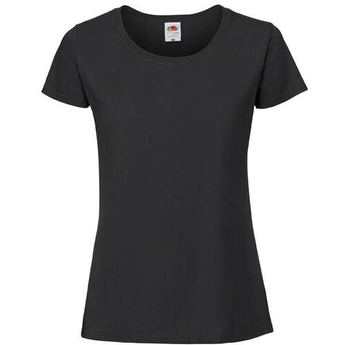 Fruit Of The Loom Czarna koszulka damska Iconic 195 Ringspun Premium Premium Cijene