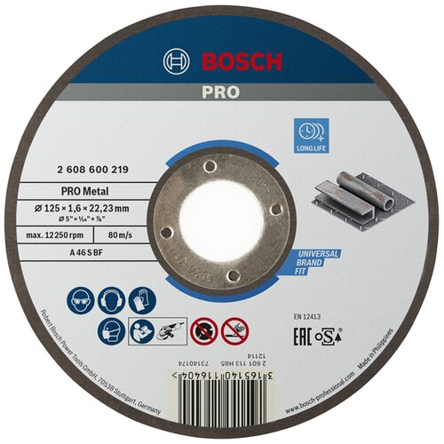 Bosch Rezna ploča 125x1.6 mm ravna PRO Metal Slike