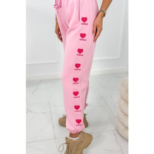 Kesi Cotton pants Amour pink Slike