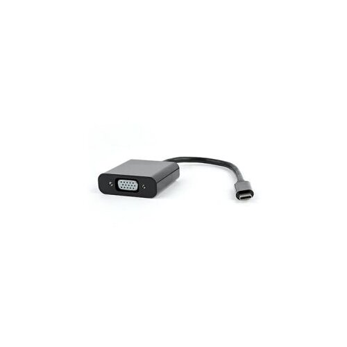  USB adapter kabl Type-C to VGA, USB3.1 , BLACK, 15cm, GEMBIRD AB-CM-VGAF-01 Slike
