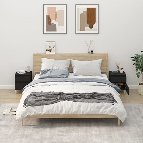 vidaXL Noćni ormarići 2 kom crni 40x35x50 cm Cijene
