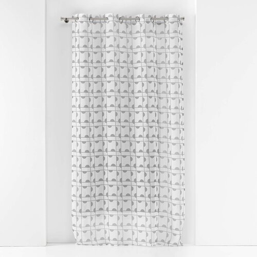 Douceur d intérieur Voile zavese PANNEAU A OEILLETS 140 x 240 CM VOILE SABLE IMPRIME GABI GRIS Siva Cene