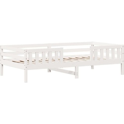 VidaXL Okvir za krevet bijeli 75 x 190 cm od masivne borovine Slike