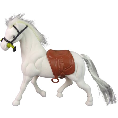 White Saddle Horse Farm Figurine Cene