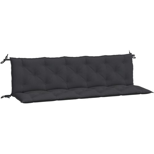  Jastuci za vrtnu klupu 2 kom crno 180x50x7 cm tkanine Oxford Slike