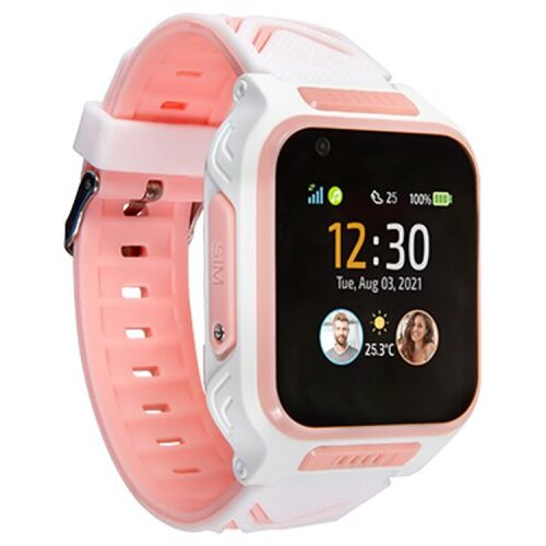 Myki dječiji pametni sat 4 White/Pink, GPS, SIM, LOCATION, CALLS, CHAT, SOS Slike