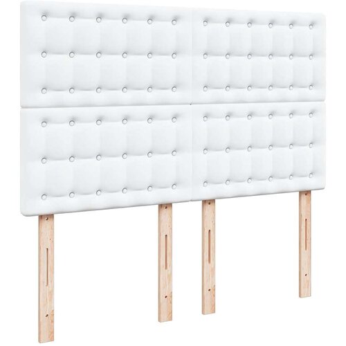 VidaXL otomanski okvir kreveta s madraca bijela 140x200cm umjetna koža Slike