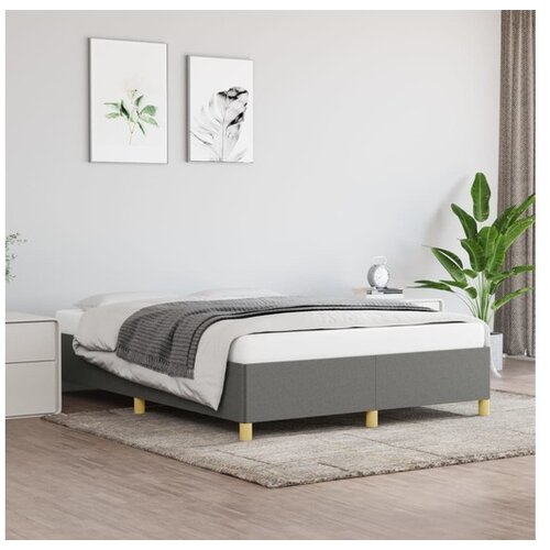  Posteljni okvir temno siv 140x200 cm blago Cene