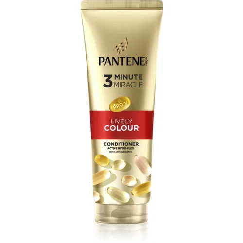 Pantene 3 Minute Miracle Lively Colour balzam za poškodovane in barvane lase 220 ml