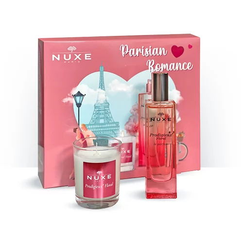 Nuxe Parisian Romance, paket parfum in svečka