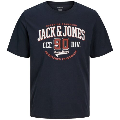 Jack &amp;amp; Jones Majica marine / rjasto rdeča / bela Slike