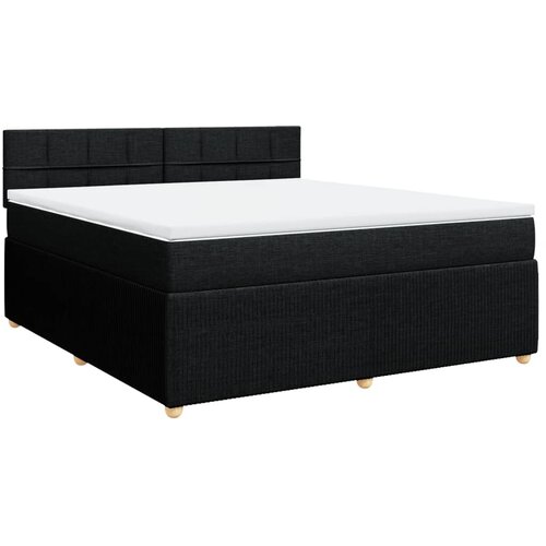 vidaXL Krevet s oprugama i madracem crni 180x200 cm od tkanine Cijene