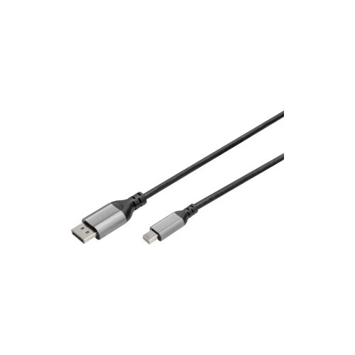 Digitus DisplayPort / Mini-DisplayPort priključni kabel DisplayPort utikač, Mini DisplayPort utikač 2 m crna DB-340106-020-S DisplayPort 1.4, sa zaštitom, High Speed HDMI, aluminijski utikač Displ... Cijene