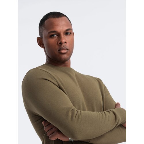 Ombre BASIC men&amp;#039;s cotton non-stretch sweatshirt - olive Slike