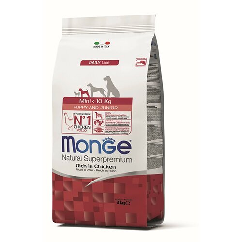 Monge mini puppy&junior piletina 3kg Cene