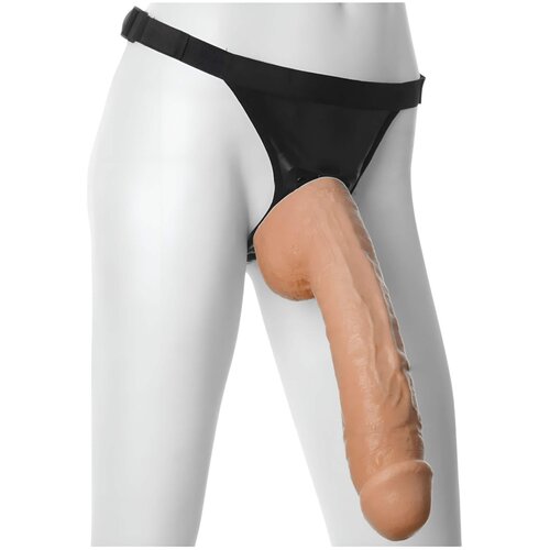 Doc Johnson Vac-U-Lock Hung 12 - realistični testikularni dildo (prirodni) Slike