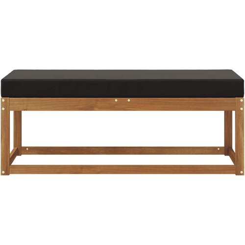  Vanjska Klupa Stolica s jastukom Prirodna 115 x 43 x 37 cm - Prirodna i crno 115 cm Otvoreno područje nogu Slike