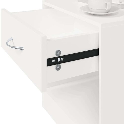  242547 Nightstand 2 pcs with Drawer White Slike