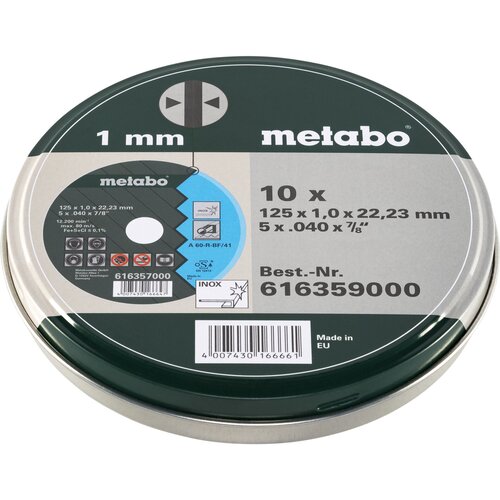 Metabo 10 Cut-Off Wheels SP 125x1,0x22,23 mm Slike