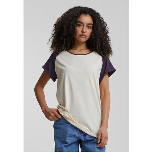 Urban Classics Women&amp;#039;s T-shirt Contrast Raglan cream/purple Slike