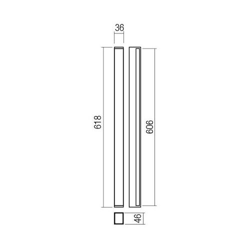  Redo 01-2762 - LED zidno svetlo PLOT LED/21W/230V 60 cm belo Slike