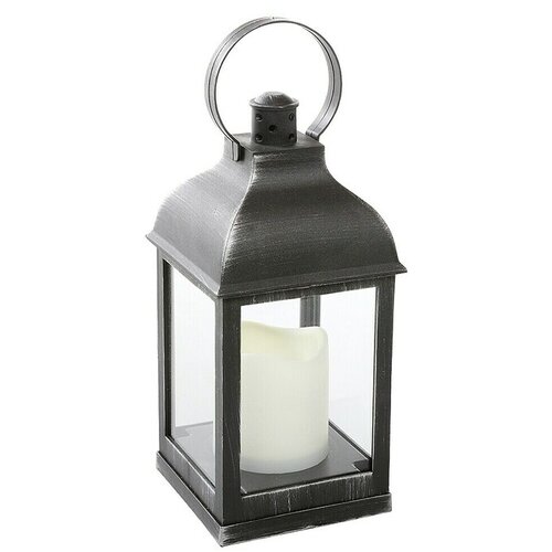 Metalna lanterna s LED svjetlom (10,5 x 10,5 x 22,5 cm, Crna) Cijene