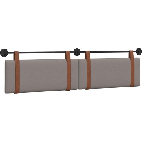  Držeće uzglavlje Zidne Sivo-smeđa 210 x 55 x 5 cm Antikni PU - Sivo-smeđa 200 cm bez LED Slike
