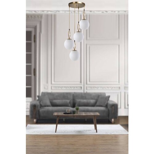  Morino 4 Lü Tepsili Beyaz Camlı Eskitme Sarkıt White Chandelier Cene