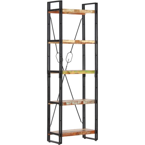 VidaXL Knjižna omara 5-nadstropna 60x30x180 cm trden predelan les Slike
