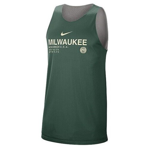 Nike Majice s kratkimi rokavi Nba Milwaukee Bucks Standard Issue Reversible Zelena Cene