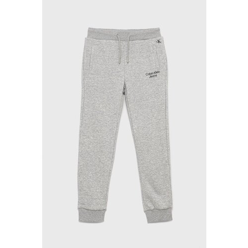 Calvin Klein Jeans Otro&amp;scaron;ke trenirka hlače siva barva Slike