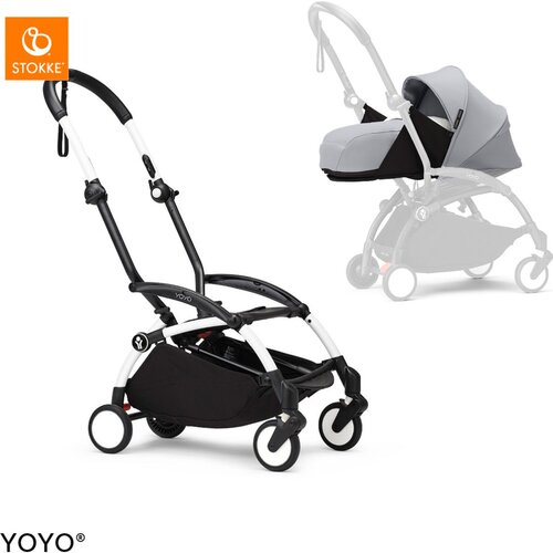Stokke Ogrodje vozička white frame 0+ newborn pack Yoyo® stone Cene