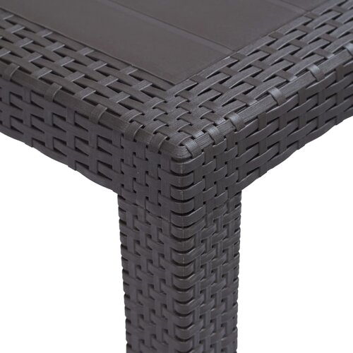  Vrtni stol smeđi 150 x 90 x 72 cm plastika s izgledom ratana Slike