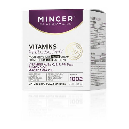 Mincer Pharma vitamins philosophy N° 1002 - hranljiva dnevna i noćna krema za lice 50ml Cene