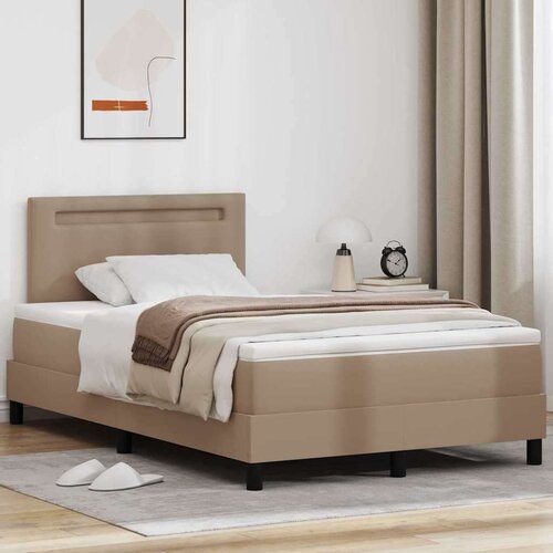  Postelja z vzmetnico Kapučino 120 x 200 cm Umetna koža, (5000125764) Cene