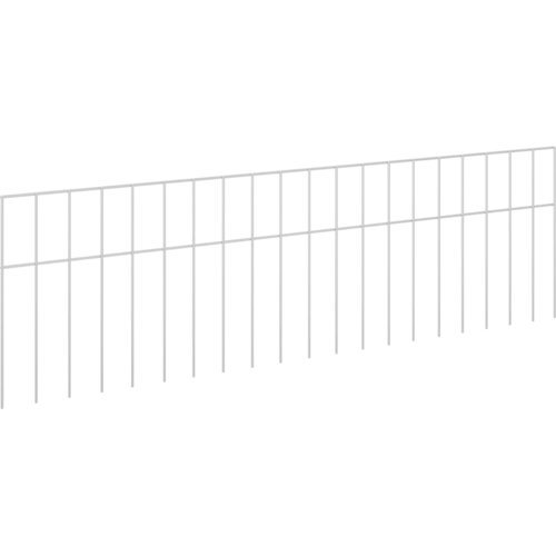 vidaXL Vrtni panel ograje 48 pcs Pocinkano jeklo Srebrna, (5000301288) Cene