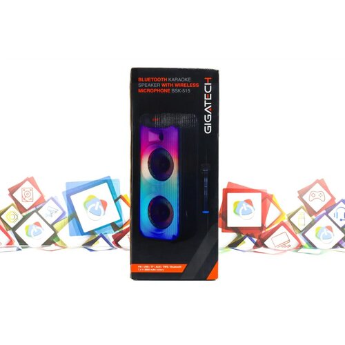 Gigatech bluetooth zvučnik, karaoke s wireless mikrofonom, BSK-515 Cijene