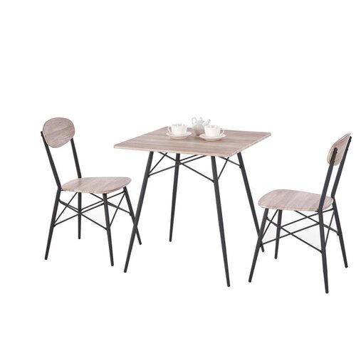  Trpezarijski set KABIR 70x70 cm hrast/crna Slike