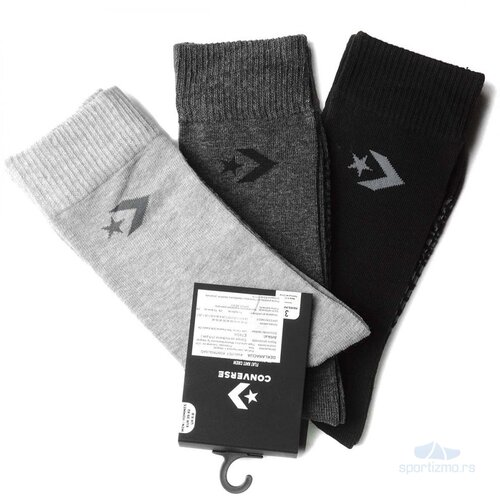 Converse muške čarape Basic Crew Flat Knit E745H Slike
