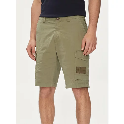 Napapijri Kratke hlače iz tkanine N-Horton NP0A4HOS Zelena Regular Fit