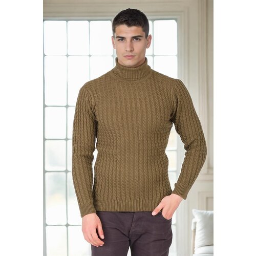 Dewberry 19295 Turtleneck Mens Sweater-Khaki Cijene