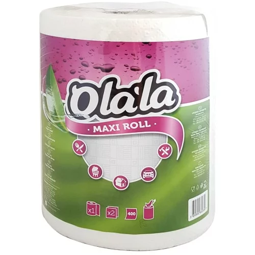 OLALA Papirnate brisače v roli Olala Maxirola (24,2 cm, 1 rol/pak, bele)