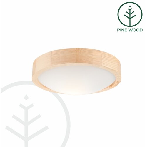  stropna svetiljka natural slim 1xE27/60W/230V prečnik 27 cm borovina Slike