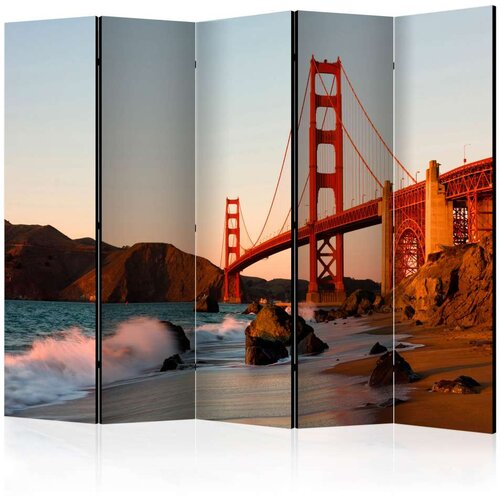  Paravan u 5 dijelova - Golden Gate Bridge - sunset San Francisco II [Room Dividers] 225x172 Slike